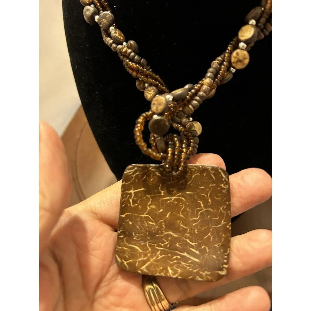 Vintage‎ Chunky Beaded Necklace Statement Costume